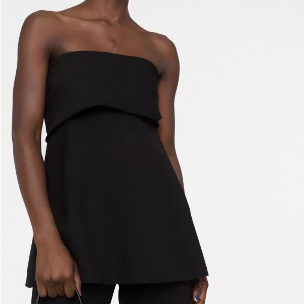 Toteme Strapless Flared Tube Top in Black SZ 36 - Picture 6 of 6